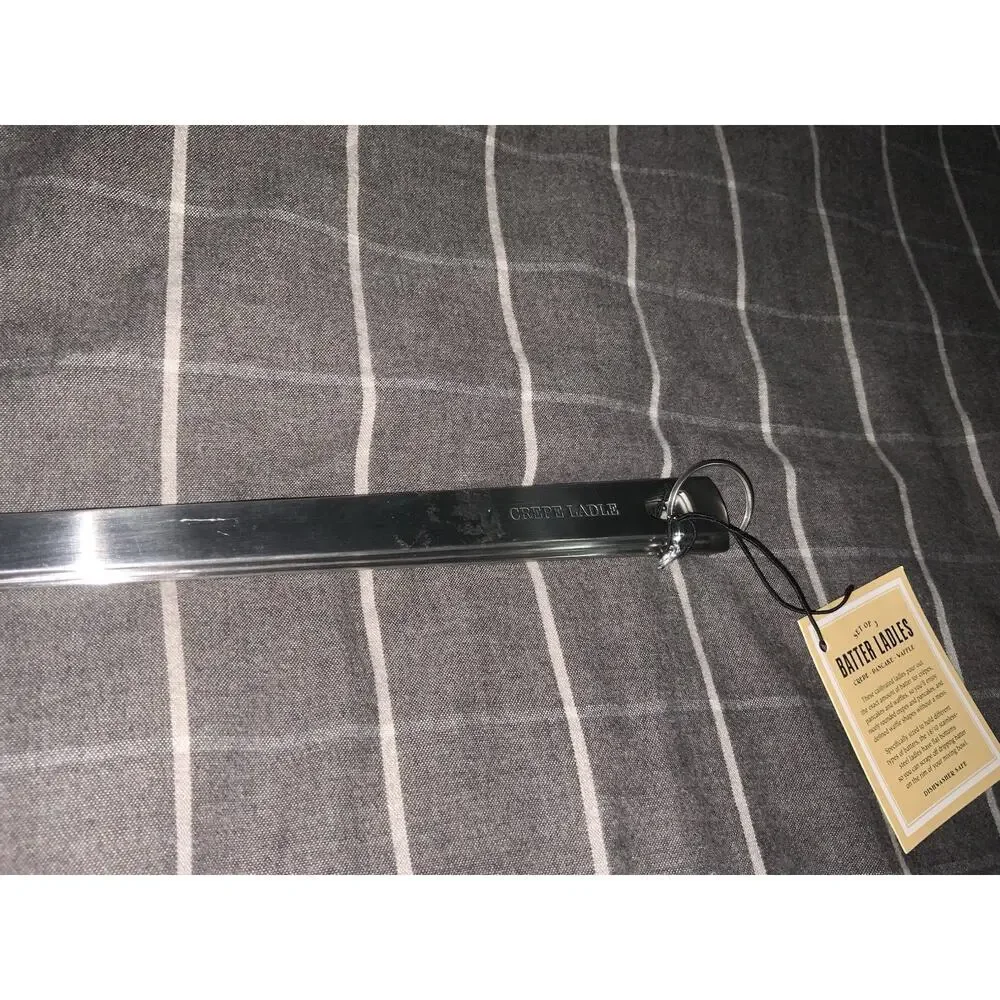 Williams Sonoma 18/10 Stainless Steel Ladle Set Of 3 Crepe/Pancake/Waffle NWT